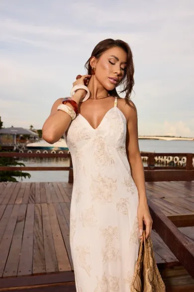 Vestido Resort Linen REF 4460