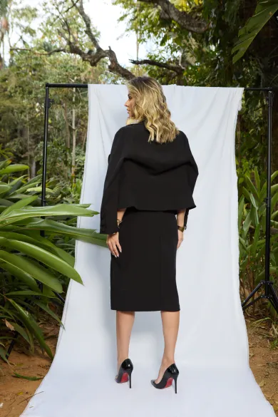 Saia Midi Com Fenda REF 3141